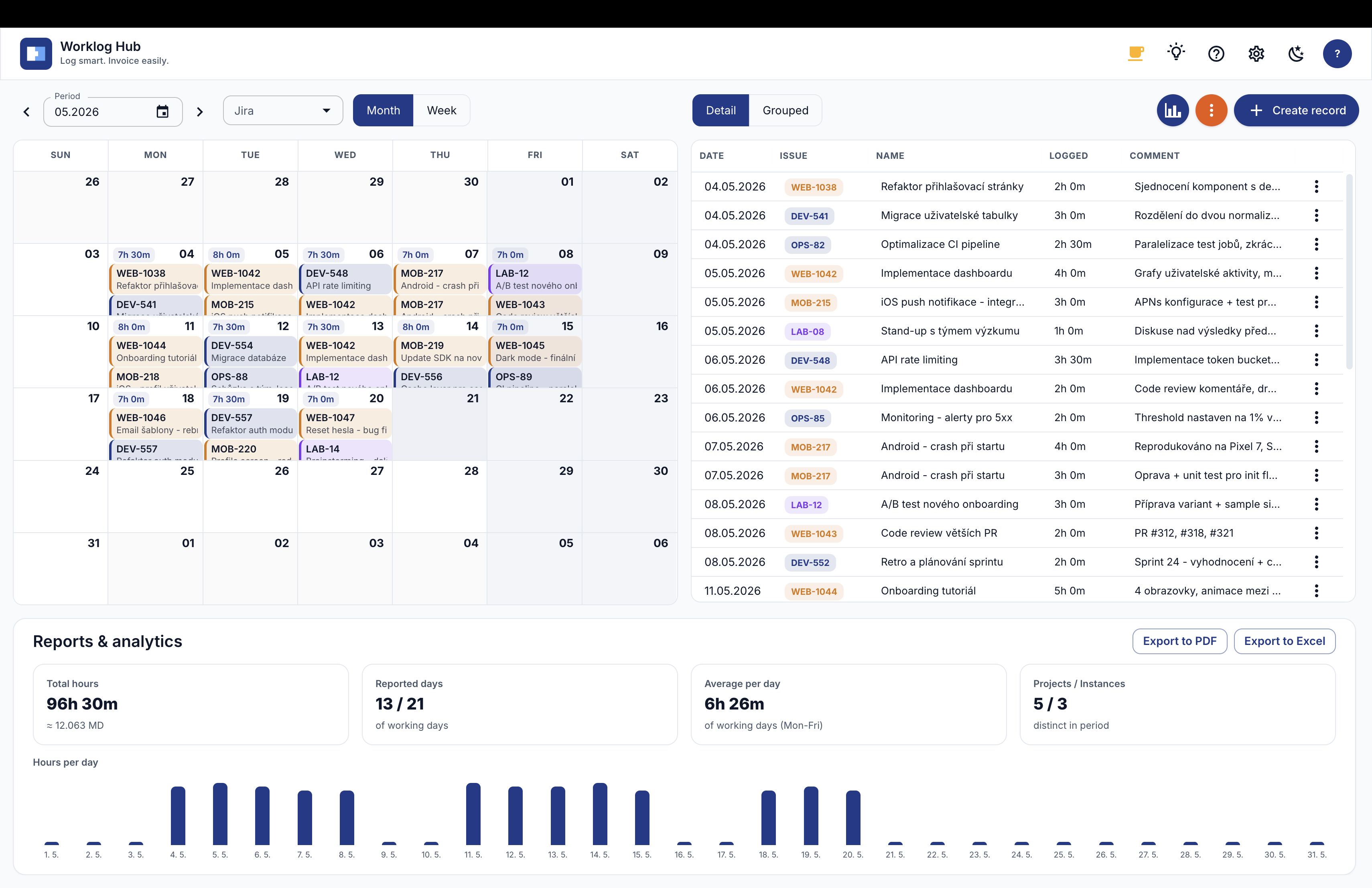 Worklog Hub